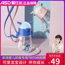 Love Shida Baby School Drink Cup Baby Drink Water Cup Dual-use Anti-Choking Water Leakage with handle PPSU Child straw cup