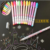 12 Color Hand-painted Black Cardboard Water Chalk Fluorescent Pen Greeting Card Water Chalk DIY Album Handbill Writing Pen