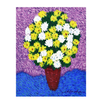 Hand-painted flower oil painting original solitary product Chen Chao flower living room decoration painting collection national tide art