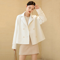 Maje Koce heavy industry pearl double-sided cashmere small fragrance coat 2022 new autumn and winter ladies coat short
