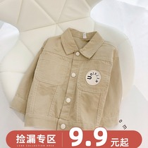 Welfare models 2020 new girls Childrens coat baby childrens casual lapel spring and autumn foreign-style coat