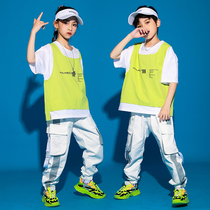 June 1 performance clothes childrens street dance clothes boys handsome hip hop tide clothes T-shirt shorts show show tide cool