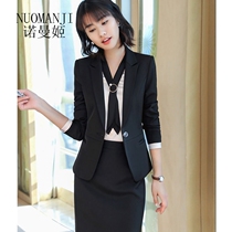  Norman Jis new fashion temperament long-sleeved overalls slim and thin simple formal dress waist solid color suit tide