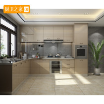Beijing whole cabinet custom 304 stainless steel kitchen cabinet custom modern simple kitchen decoration quartz stone