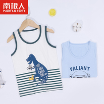 Childrens vest in summer wearing thin cotton cotton hurdles sleeveless boy boys summer breathable 12 middle and big children 15 years old