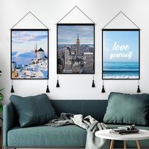 Modern minimalist ins landscape hanging cloth wall background wall painting living room bedroom room bedside decoration hanging painting