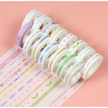 Dialer line and paper color tape hand account frame decoration narrow edge version can write hand account stickers