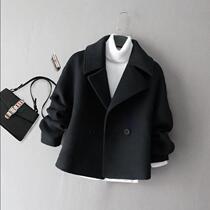 2019 autumn and winter new Korean version of the college style small man short wool coat temperament dragon and phoenix coat woman