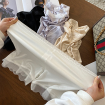 High facial value Water ripple acetic acid silk breathable incognito non-crimped silk anti-light safety pants thin summer