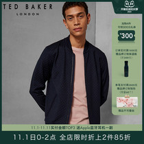 TED BAKER mens fashion simple print long sleeve stand neck coat