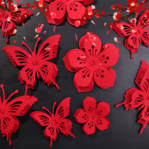 Romantic Wedding Celebration Gift Wedding House Background Wall Decorations Womens Bedroom Inner Wedding Arrangement Newlywed Butterfly Solid