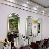 Net red tide shop European simple beauty salon mirror touch LED light mirror Barber shop mirror Hair salon floor mirror