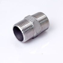 Stainless steel hexagonal wire 304 precision casting double-head external teeth direct straight through internal joint 2 4 6 minutes 1 inch