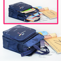 Tram bag junior high school students waterproof Oxford cloth male student make-up bag zipper file information bag canvas tote bag