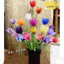 Silk screen floral material package silk stockings floral material bag tulip material bag high branches and living-room hem