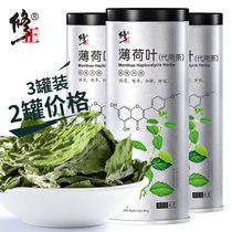 3 canned mint tea fresh dried mint leaves edible bubble water drink tea non-grade herbal tea cold-minted mint leaves