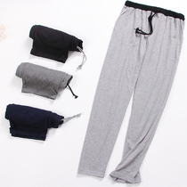 Pajamas pajamas Mens pants Summer cotton high waist loose large size home pants Summer cotton casual long pajamas