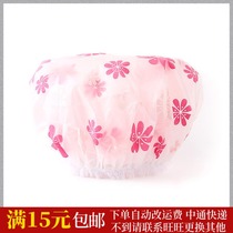 Korean version of womens adult waterproof bath cap shampoo cap reusable dustproof and oil cap