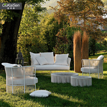 Nordic white imitation vine outdoor sofa furniture sunroom designer balcony outdoor garden garden waterproof