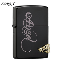 zorro Zorro kerosene lighter black ice love angel wings personality windproof mens lighter creative gift