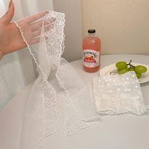 White lace silk towels hair with female tie hair Chaffodil Womans senserene Fairy Floating with web yarn woven hair with headwear