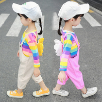 Female Baby Spring Autumn Clothing 2022 New 1 Girl Net Red Suit 2 Girls Clothes 3 Ocean Gas Children Tide 4 years old