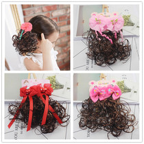 Korean girls baby baby wig headgear little girl hair accessories curls children fashion bow Princess hairclip