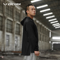 Muscle autumn and winter new sports and leisure trend fashion loose pullover multi-pocket hooded sweatsuit jacket