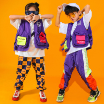 Tide brand childrens street dance tide dress boy hip hop trend suit girl handsome costume children jazz dance costume