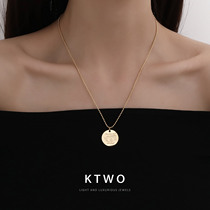 South Korea Brief New Ins Tide Internet Red Fashion Temperament Bag 18K Rose Gold Long Money Chain Women Lock Bone Chain