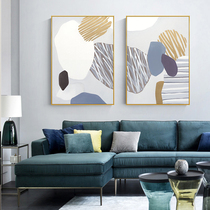Hand painted oil painting Living room Modern minimalist Abstract Geometric Color Book Room Background Wall Painting Two Couplets Hang Paintings Pure Genuine Child Anecdodo