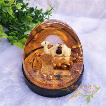 Dunhuang characteristic craft sandstorm off-white camel crystal ball Fortune Feng Shui ornaments Tourist souvenirs