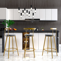 Bar stool home Nordic fashion modern backrest bar stool simple commercial high stool fashion restaurant high chair