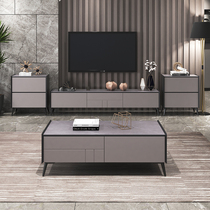 Rockboard tea table TV cabinet Composition Nordic small family style Living room Serie light lavish minimalist with modern lockers