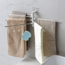 Punch-free rotating towel rack toilet towel rack bathroom wall hanging towel bar toilet rack