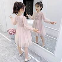 South Korean girls dress for dress dress for children childrens dress nepotism baby girl long sleeve princess dress fluffy