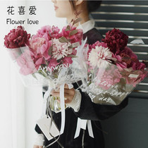 Flowers love 20 net red OPP English thick waterproof transparent cellophane flower bouquet wrapping paper material