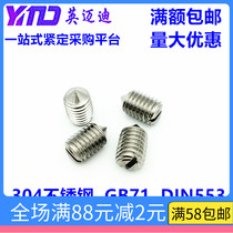 304 GB71 Stainless steel slotted tip fixing screw M1 6M2M2 5M3M4M5M6M8M10M12