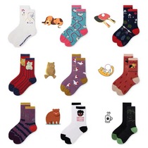 CrazySocks original cartoon cute art series socks sports cotton socks in-tube socks men and women tide socks