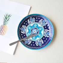 SLX Forest Bears Retro Eu Style Applique Applique Cutlery Cutlery Cutlery Plate Dessert Snack Cake Pan Flat Pan Can Microwave