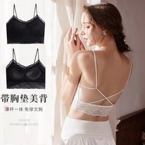  Japanese summer suspender underwear one-piece bra lace sexy chest-wrapped female bandeau gathered thin beauty back vest