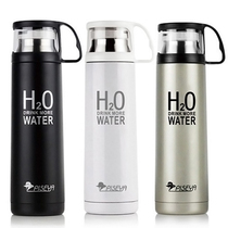 Large-capacity thermos creative personality trend trendsetter male and female students Children portable kettle Couple lettering water cup