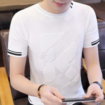 Fugui bird men short sleeve t-shirt ice silk summer dress 2022 new body Compassionate Summer Thin half sleeves upper clothes