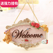 European fashion welcome card wall decoration door number creative welcome tag shop facade decoration