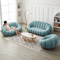 Light Extravagant Pumpkin Sofa Tech Suede Fabric Red studio Lazy Man Single Double Trio Bedroom Sofa Small Family