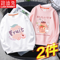 Girls' t-shirts long-sleeved thin-spring shirts and 2022 new children's spring and autumn guard clothes