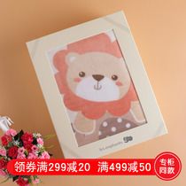 Libaby room baby autumn and winter increase flannel double blanket baby childrens kindergarten cover gift box gift box