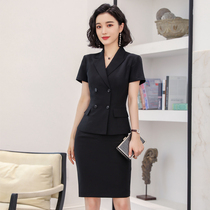 Work clothes Womens business suit Goddess Fan Socialite temperament high-end suit Teacher gold shop try formal summer