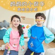 Baby clothes autumn and winter eating childrens aprons painting clothes thin waterproof bibs boys and girls back-to-dress