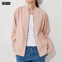 Pure Cotton Jacket Woman Spring Autumn 2022 Sports Casual Loose flight Suit Zipper Cardiovert Pink Coat Tide